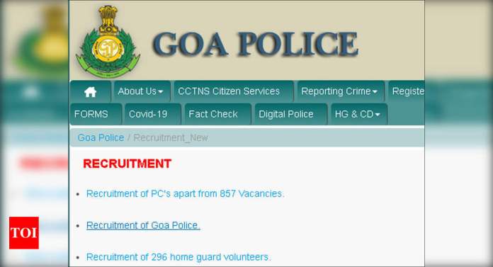 Goa Police Various Vacancy Offline Form 2021