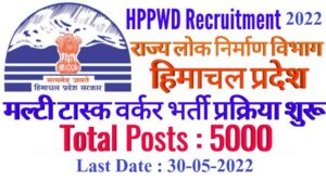 HPPWD MTW Recruitment 2022 - GovtJobs4you-All Govt Jobs