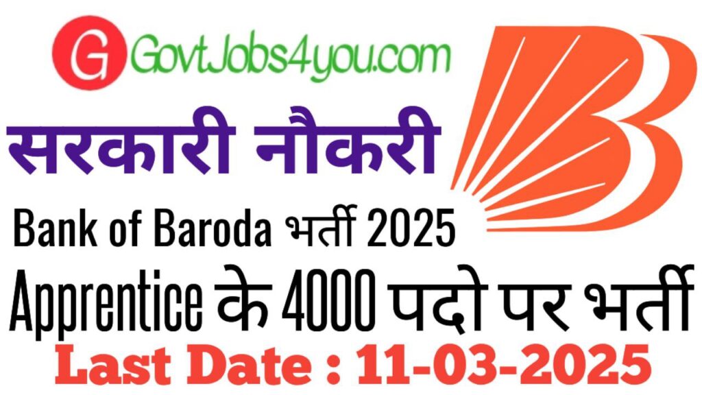 Bank of Baroda Apprentice Recruitment 2025