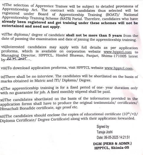HPPTCL Shimla Recruitment 2025 Apply online for 44 posts 6 image 10