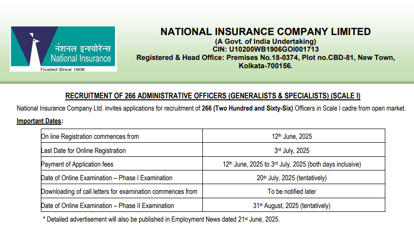 NICL AO Recruitment 2025 Apply online for 266 Posts 3 image 40