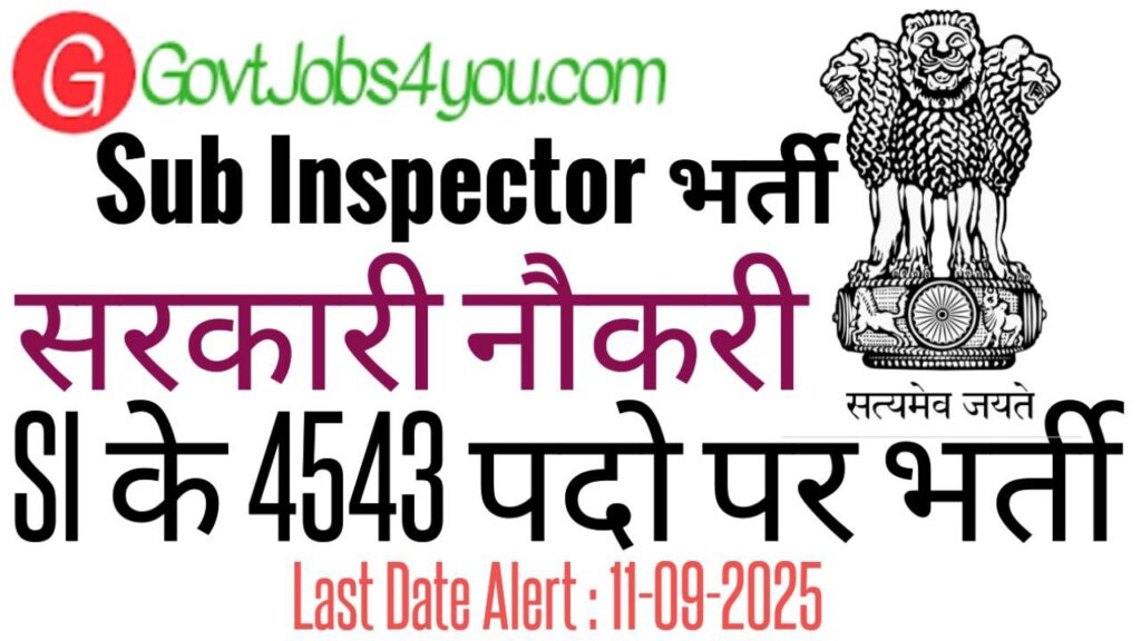 UP Police Sub Inspector Recruitment 2025