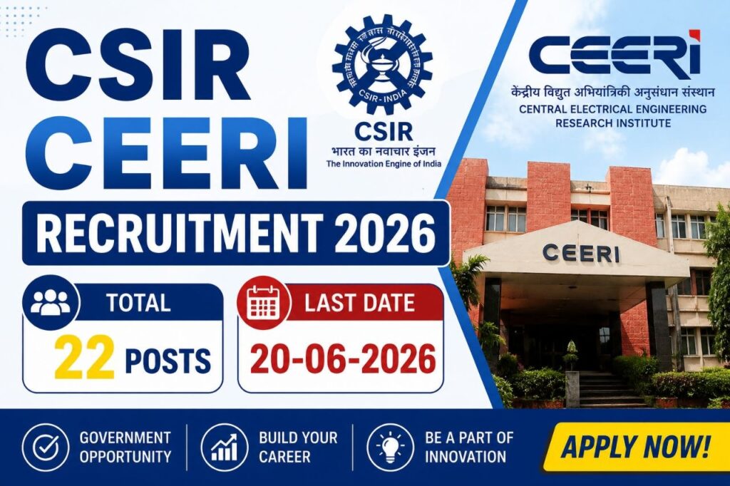 CSIR CEERI Recruitment 2026