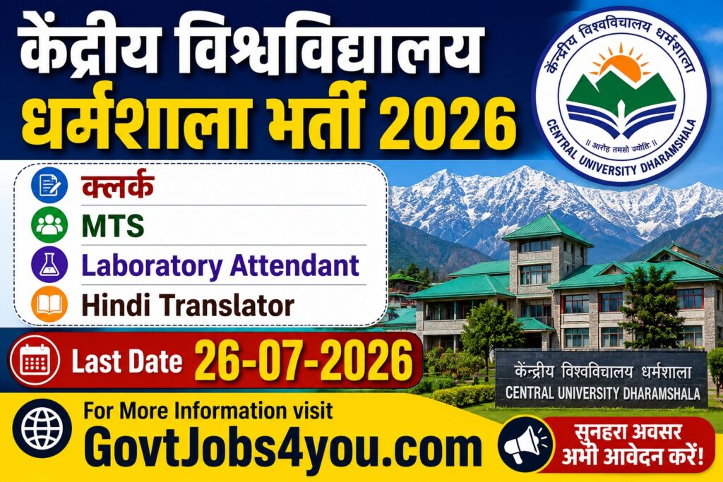 CU Dharamshala Recruitment 2026