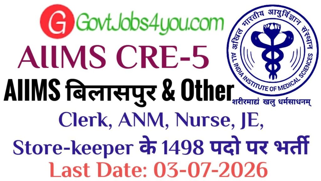 AIIMS CRE-5 Recruitment 2026: Apply Online for Group B & C 1484 Posts 2 AIIMS CRE-5 Recruitment 2026