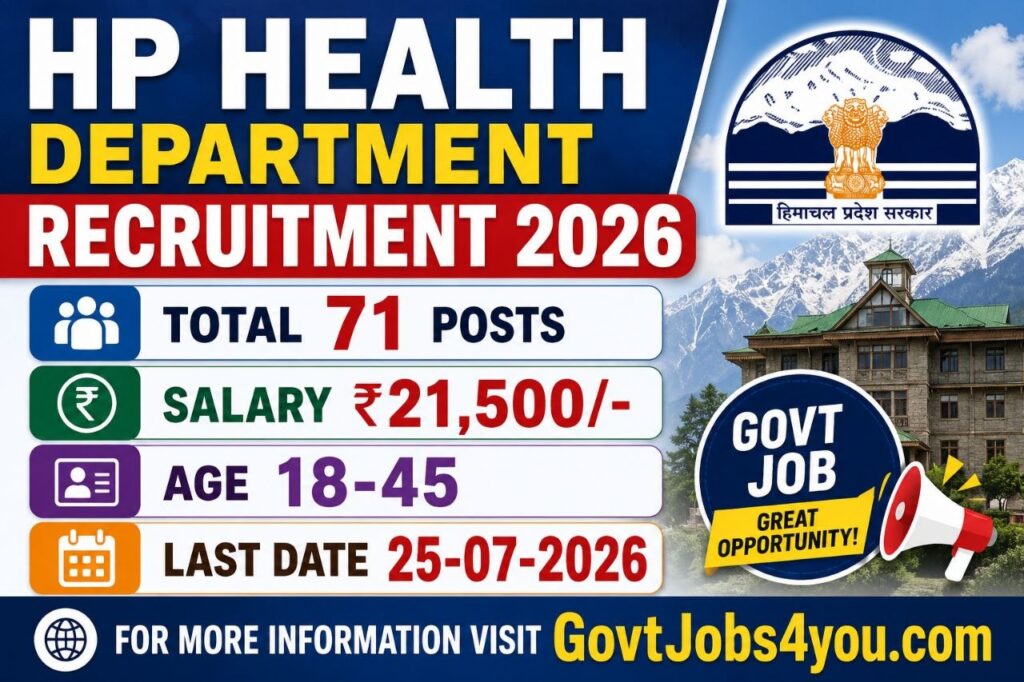 HP Health Department Recruitment 2026