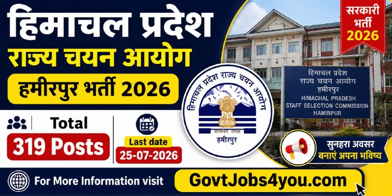 HPRCA Hamirpur Recruitment 2026