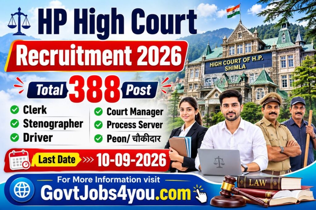 Himachal High Court Recruitment 2026